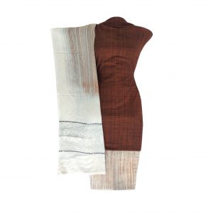 Khadi Dress Handloom Cotton Material for Women : Brown | BDM718