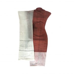 Khadi Dress Handloom Cotton Material for Women : Maroon | BDM720