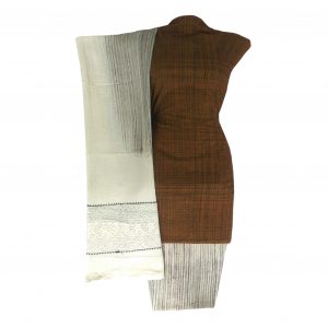 Khadi Dress Handloom Cotton Material for Women : Khaki | BDM723