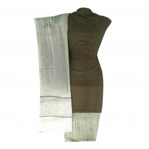 Khadi Dress Handloom Cotton Material for Women : Green | BDM724