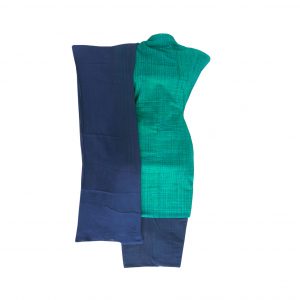 Khadi Dress Handloom Cotton Material for Women : Blue | BDM725