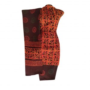 Batik Dress Handloom Cotton Material for Women : Maroon | BDM876