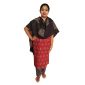 Batik Dress Handloom Cotton Material for Women : Maroon & Black | BDM964