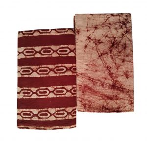 Lungi for Men Cotton Wax Batik Handloom : Blue, Brown, Set of 2 | L36