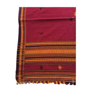 ADHIN Kutchi Pure Woolen Traditional Handmade Mirror Moti Work Shawl
